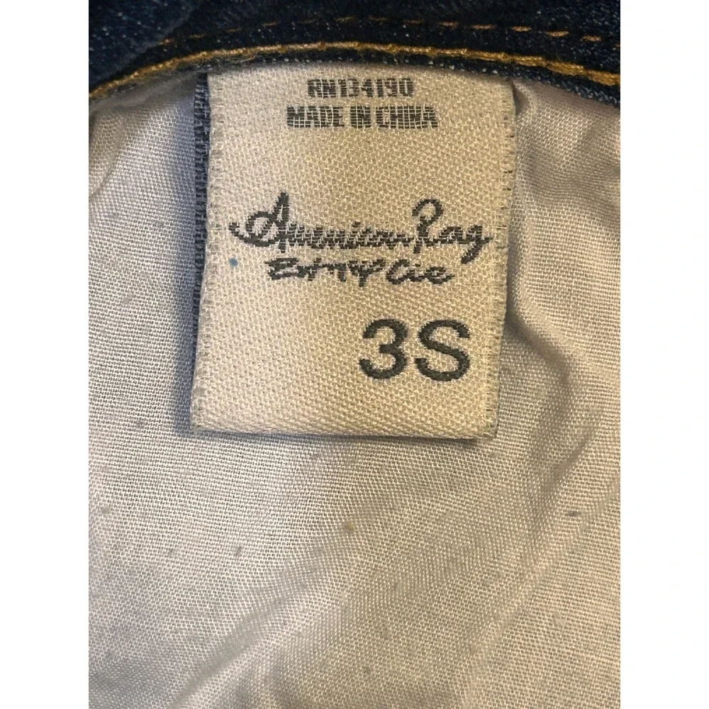 American Rag Cie Womens Bootcut Jeans Size 3S Medium Wash Low Rise Stretch Denim